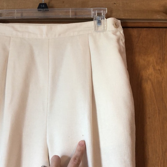 Joan Leslie cream trouser pants - Picture 3 of 10